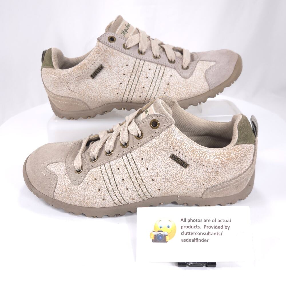 Skechers Signature Lace Up Athletic Walking Shoe Womens Size 8.5 46047 Tan - Picture 5 of 9
